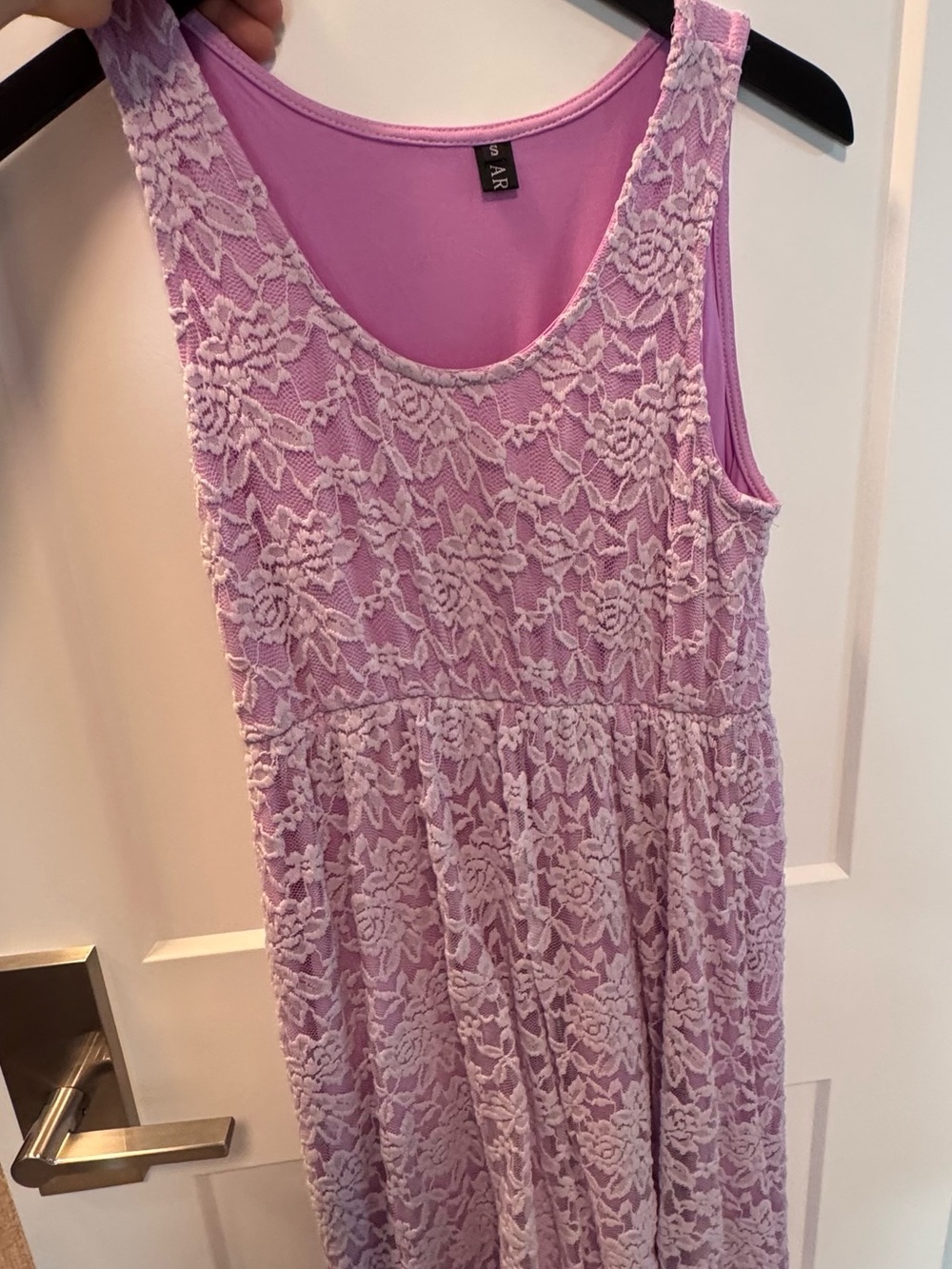 Amazon Lilac Lace Midi Dress